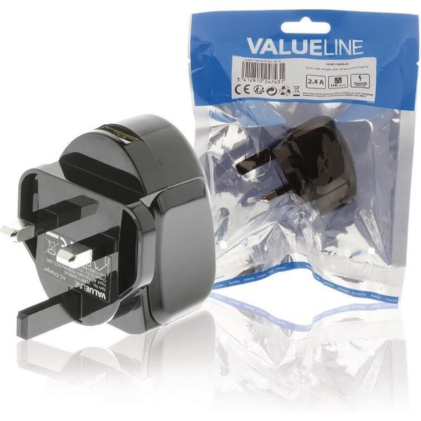 Valueline VLMP11955BUK Lader 2.4 A Usb Zwart
