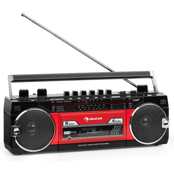 Duke MKII cassetterecorder radio BT USB SD sleuf telescoopantenne zwart