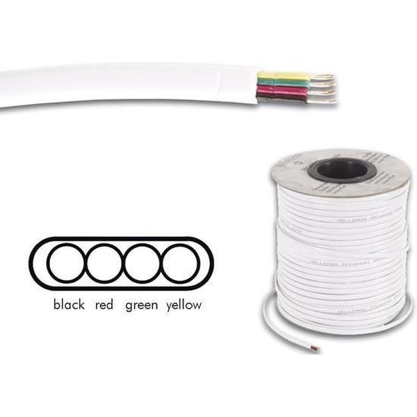 Telefoonkabel 4 X 0.08Mm Wit Plat