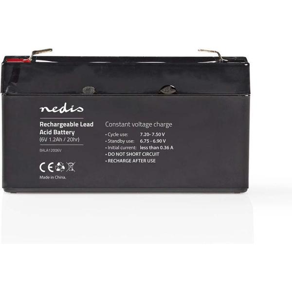 Nedis BALA12006V Oplaadbare Loodzuuraccu 6v 1200 Mah 97 X 24 X 52 Mm