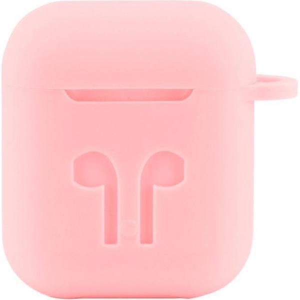 Case Cover Voor Apple Airpods - Siliconen Lichtroze Watchbands-shop.nl