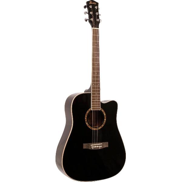 Fazley W65-BK akoestische western gitaar zwart