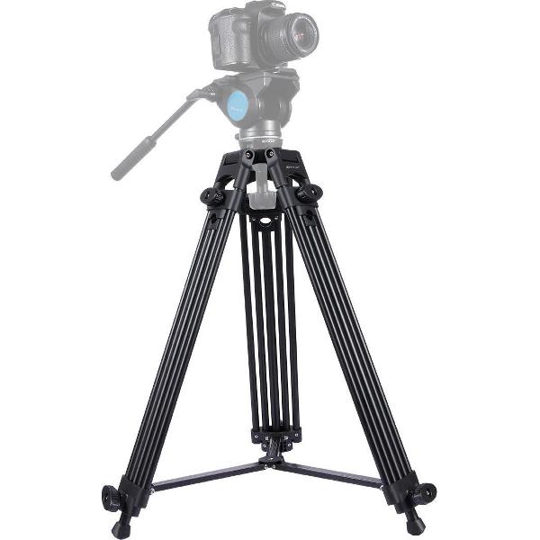 PULUZ professionele zware videocamera aluminium statief voor DSLR / SLR-camera, verstelbare hoogte: 62-140cm