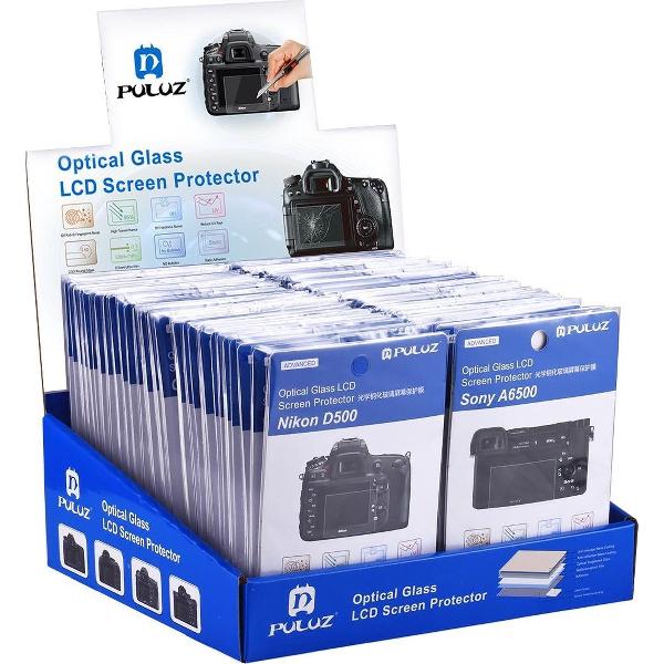 60 STUKS PULUZ 2.5D gebogen rand 9H oppervlaktehardheid Gehard glas Screen Protector Kits voor Canon 5D Mark IV / Mark III, Sony RX100 / A7M2 / A7R / A7R2, Nikon D3200 / D3300, Panasonic GH5, DMC-LX100 etc.
