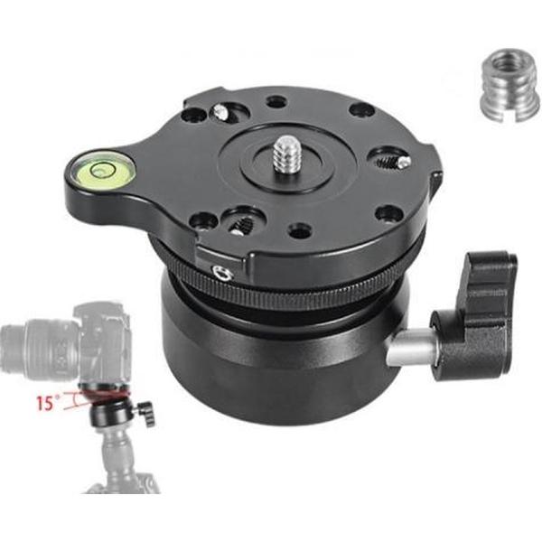 BEXIN DY-60N 1/4 inch 3/8 inch Draad Dome Professionele Statief Nivellering 360 Graden Panoramakop Base met Waterpas