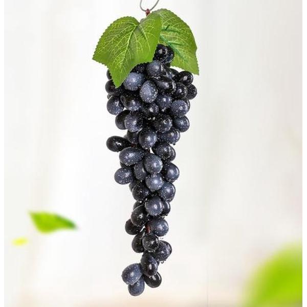 2 Trossen 85 Zwarte Druiven Simulatie Fruitsimulatie Druiven PVC met Crème Grape Shoot Props