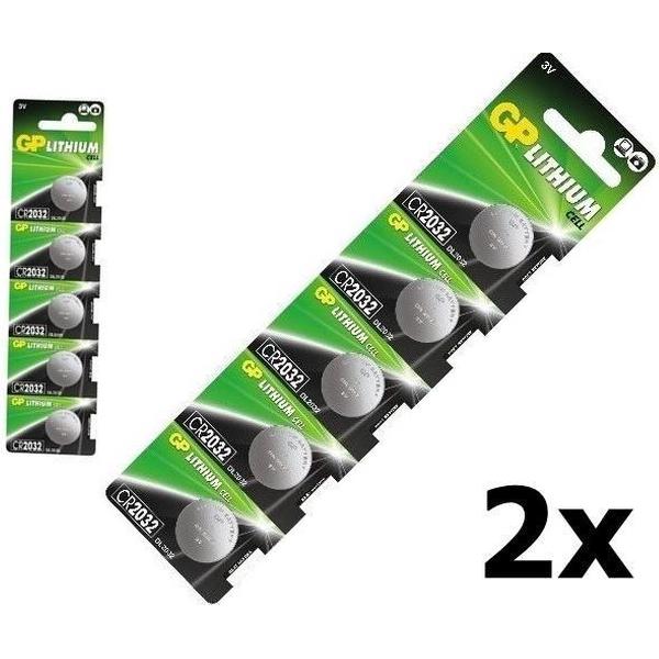 2 Blisters (2x5) - GP CR2032 lithium batterij