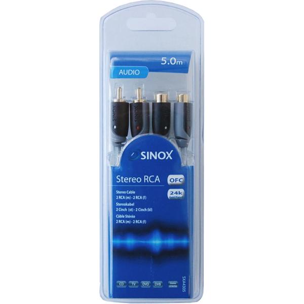 Sinox 5m RCA audio kabel Grijs