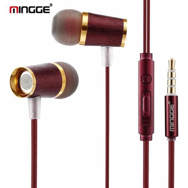 M21 High Bass In-Ear Oordopjes met 3.5mm Jack Oortjes voor Apple iPhone / Samsung Galaxy / Huawei - bruin