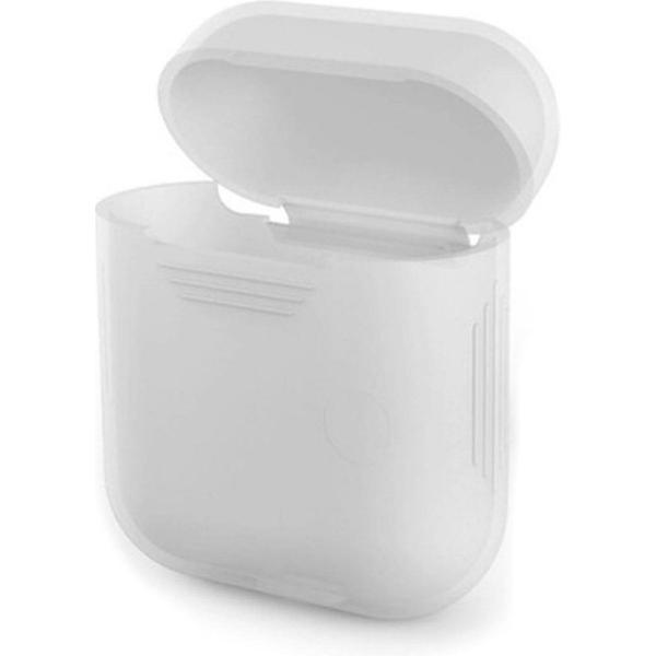 Airpods Silicone Case Cover kwaliteit Ultra Dun Hoesje speciaal geschikt voor draadloos merk Apple Airpods 1 / 2 oplaadcase Lightning connector| kleur Transparant