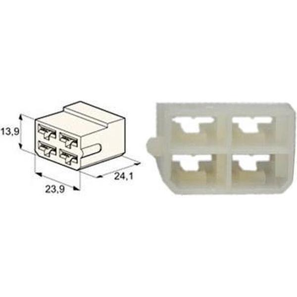 conn. 4-pin for 6 35 MM term. 25 stuks. 25x017.121-3