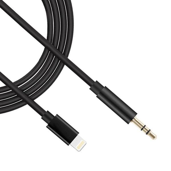Lightning compatible naar 3.5mm aux-kabel – 0.9m – Zwart