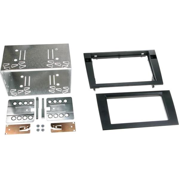 2-DIN Paneel Audi A4 ( B6 ) - Seat Exeo Kleur: Rubbertouch Zwart