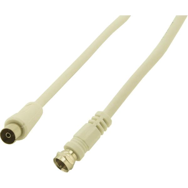 Coax kabel snoer F-aansluiting (man) naar coaxtegenstekker (vrouw) - 2 stuks