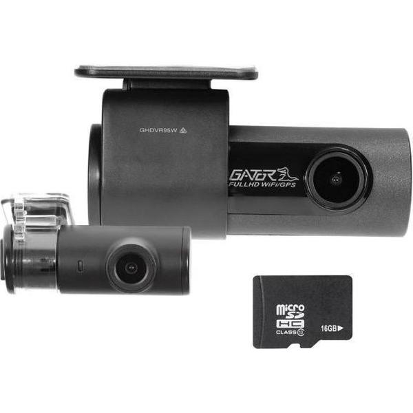 Gator dashcam set Front/Rear 1080p + 16GB micro SD