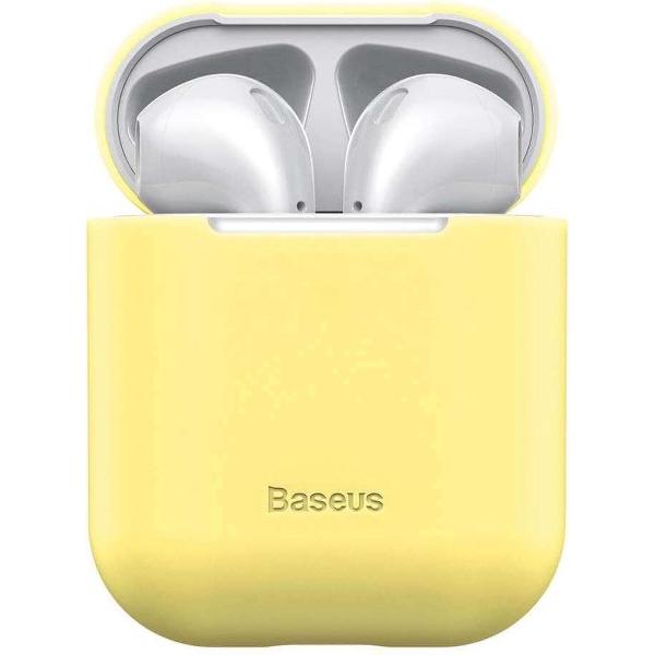 Baseus Ultradun Siliconen Apple AirPods Hoesje Geel
