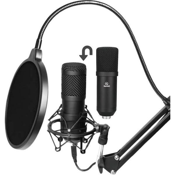 Studio microfoon met Popfilter en Arm - PC - Laptop - Mac - Windows - Plug & Play