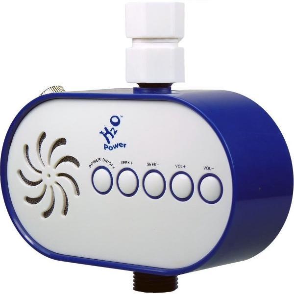 H2O Power Water Power Radio, FM radio voor de douche, loopt op waterdruk