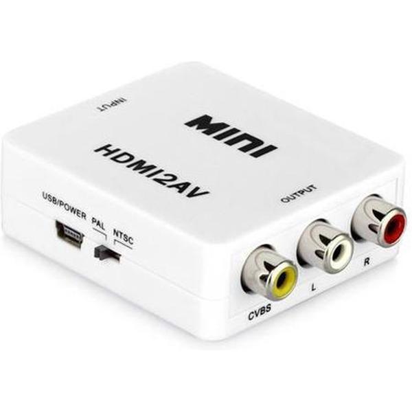 NÖRDIC SGM-102 Video omzetter, HDMI naar AV omzetter, 3XRCA aansluitingen, 720p / 1080p, Wit