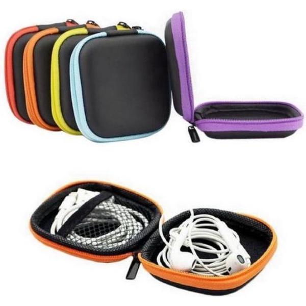 EPIN | Oortjes Opberg Hoesje | Case | Etui | Organizer | Voor Het Opbergen Van Oordopjes En Laadkabels | Opbergen Van Sleutels | USB | ROZE