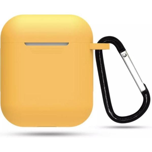 Airpod Siliconen Hoesje Casez - Donkergeel - Geschikt voor Apple Airpods