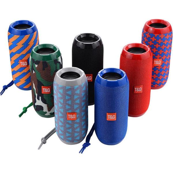 TG 117 - bluetooth speaker - oranje/blauw vierkantjes