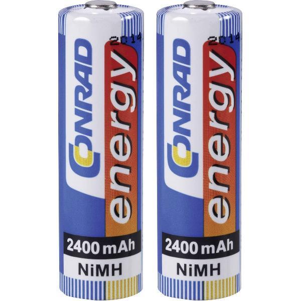 Conrad energy HR06 Oplaadbare AA batterij (penlite) NiMH 2400 mAh 1.2 V 2 stuks