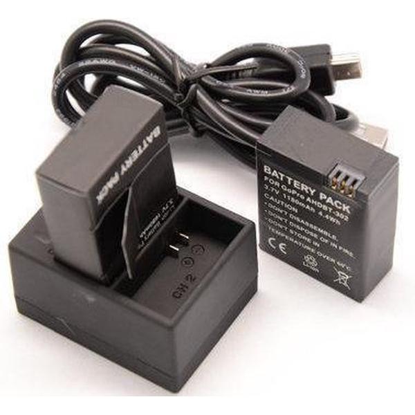 GoPro Hero 3 Batterij lader 1.6A Snel lader voor 2 batterijen