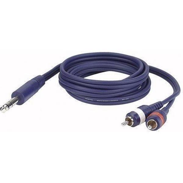 DAP Audio DAP kabel, Jack stereo - 2 x RCA (tulp), 150cm Home entertainment - Accessoires
