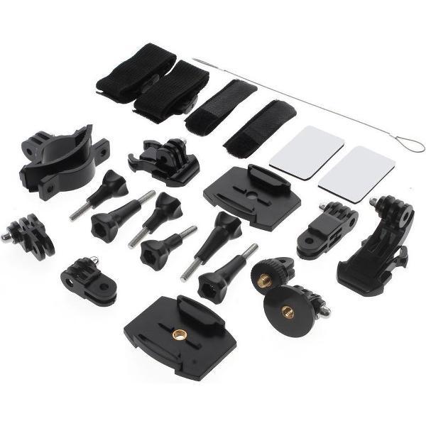 24 in 1 Mounting Accessories Kit voor ActionCam GoPro Hero 5 / 6 / Session 4 / Session 5