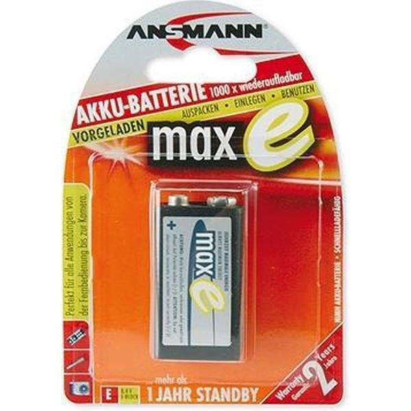 Ansmann 9V maxE Batterij - 1 stuk - 200 mAh