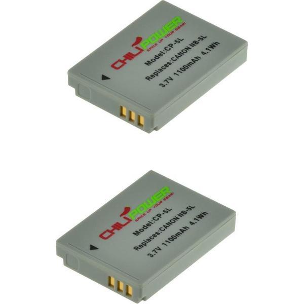 ChiliPower Canon NB-5L camera batterij - 2 stuks verpakking