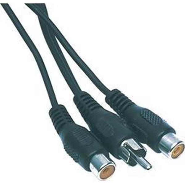 1x RCA mannelijk - 2x RCA vrouwelijk 0,20 m
