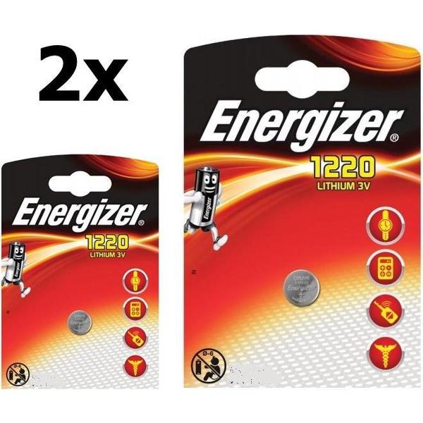 2 Stuks - Energizer CR1220 3V 40mAh lithium knoopcelbatterij