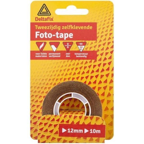 Deltafix tweezijdig zelfklevende foto-tape 12mm x 10m