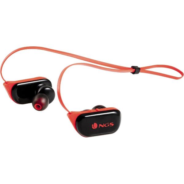 NGS Artica Ranger Headset In-ear, Neckband Zwart, Rood