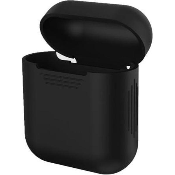 Silicone Case Cover Hoesje geschikt voor Apple Airpods - Zwart