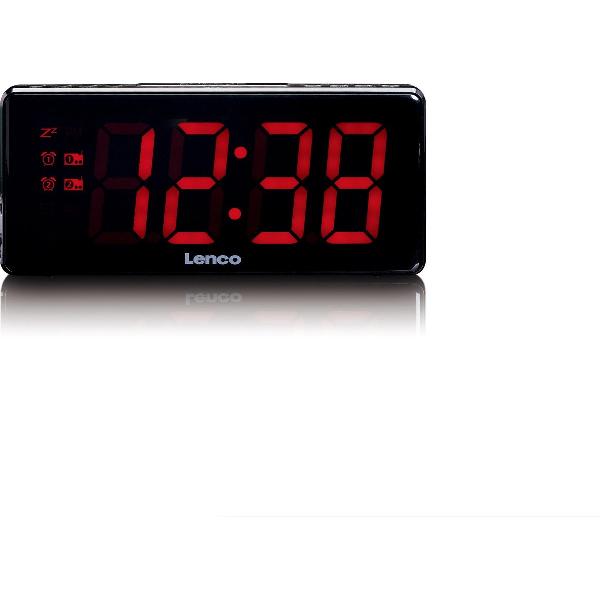 Lenco CR-30 - Wekkerradio XXL display - Zwart