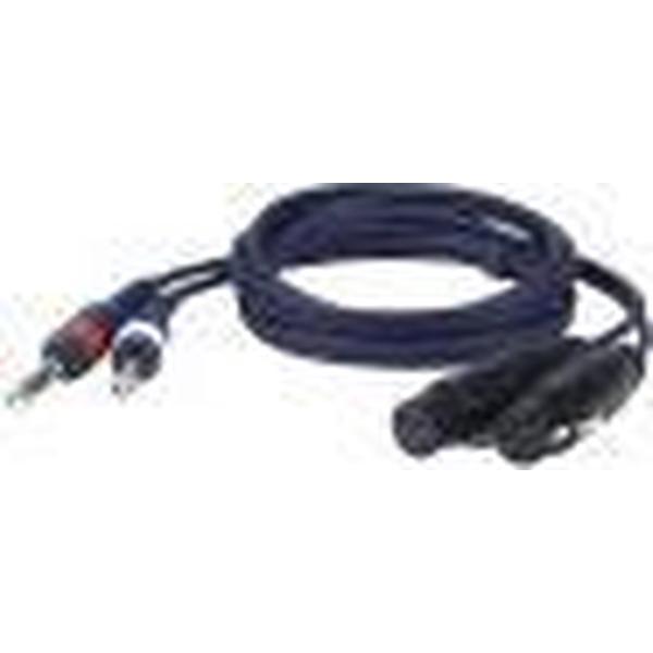DAP Audio Jack naar XLR Overgangskabel 3m - 2x Jack Mono naar 2x XLR Female - 3m