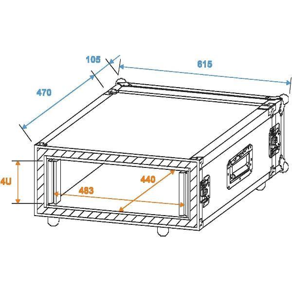 ROADINGER Amplifier Rack SP-2, 4U, shock-proof