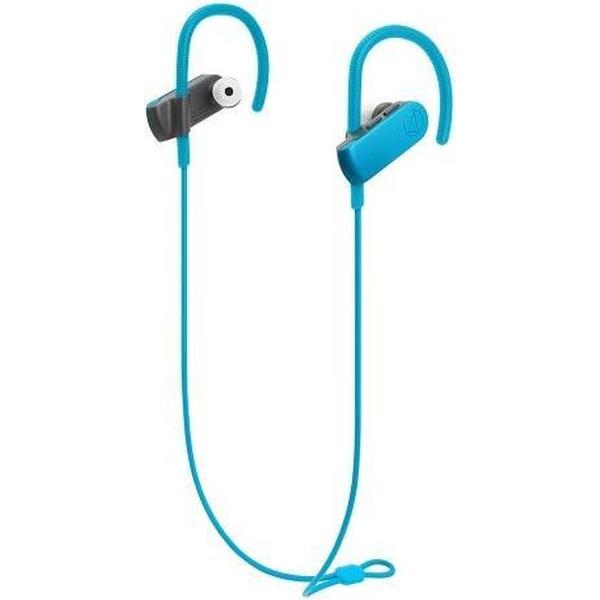 Audio-Technica ATH-SPORT50BT oorhaak, In-ear, Neckband Stereofonisch Draadloos Blauw mobiele hoofdtelefoon