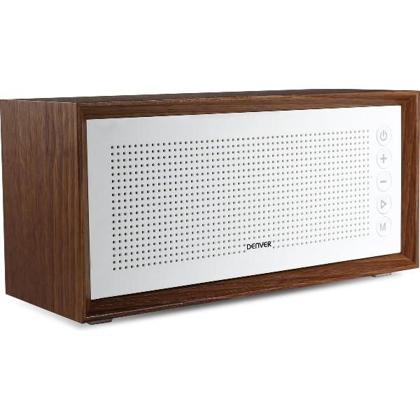 Denver BTS-210White - Draadloze Bluetooth speaker - Hout