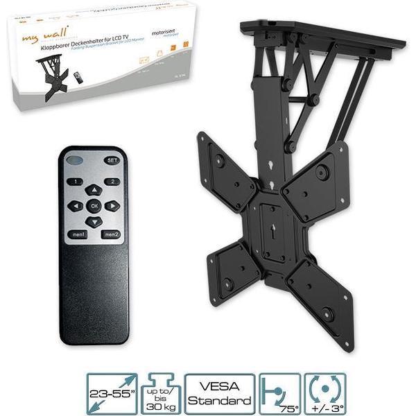 Elektrische TV Plafondbeugel - 32-55 Inch Inklapbaar Met Motor - Zwart