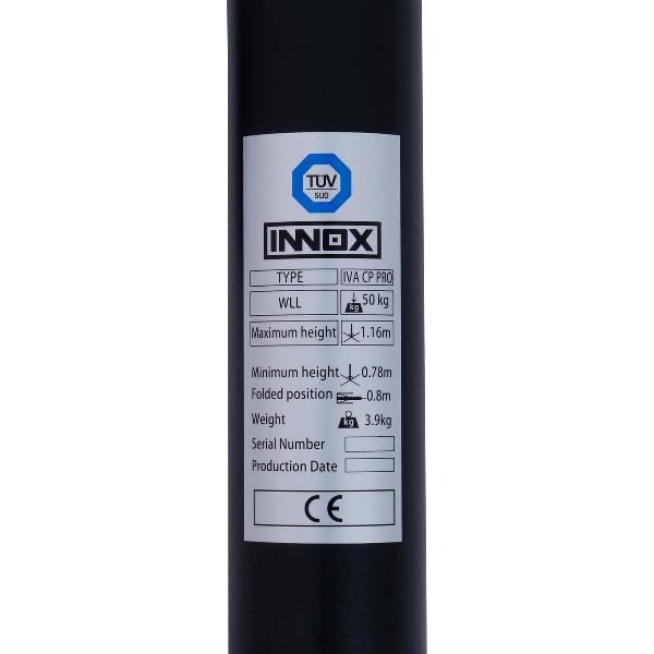 Deze Innox IVA CP Pro wind-up tussenpaal bezit een volledig stalen basis en is hiermee uitgerust luidsprekers te dragen tot maximaal 30 kg per stuk. Hij verloopt van 35 mm naar M20 en bezit eveneens een 35 mm top flange.