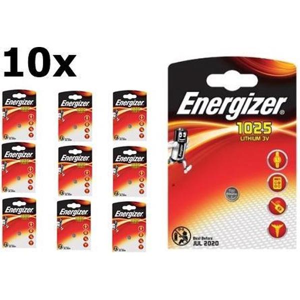 10 Stuks - Energizer CR1025 30mAh 3V batterij