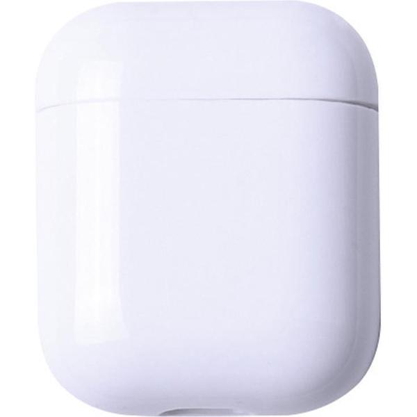 KELERINO. Plastic Hard Case Cover Hoesje voor Apple Airpods 1 & 2 - Wit