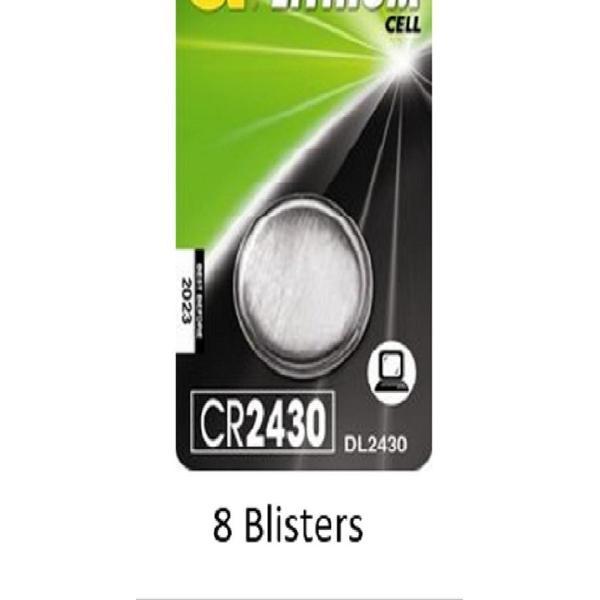 8 stuks (8 blisters a 1 stuks) GP Lithium CR2430 3V