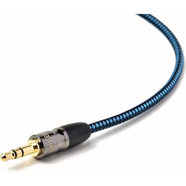 DBEEP Jack stereo aux kabel 3,5 mm mannelijk - 3,5 mm mannelijk 1 m katoen zeer hoge kwaliteit