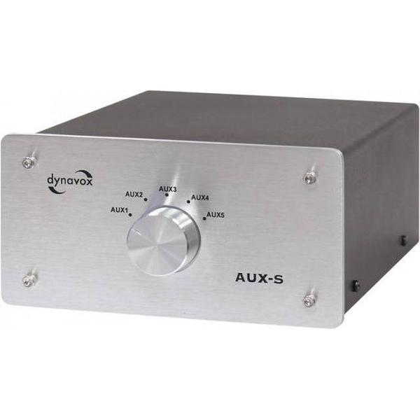 Dynavox AUX-S stereo ingangsuitbreider 5 ingangen in het zilver
