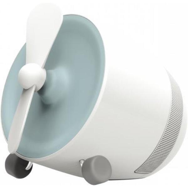 POUT EARS1 Draagbare Bluetooth luidspreker met miniventilator Blauw